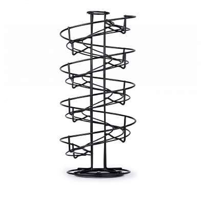 Factory wholesale Kitchen use spiral design black color display racks storage eggs