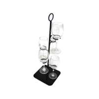 Minghou high quality factory price countertop 5 pcs hanging wine glasses rack shelf