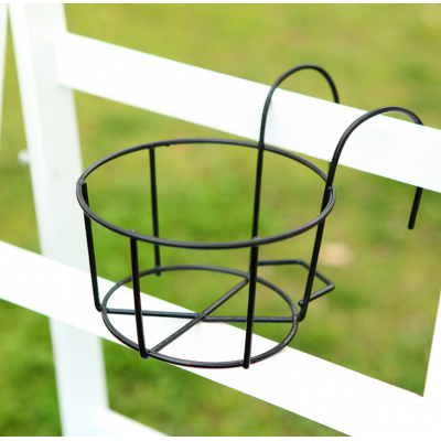 Garden decoration cheap price metal wire flower plant pot racks hanging on the fence